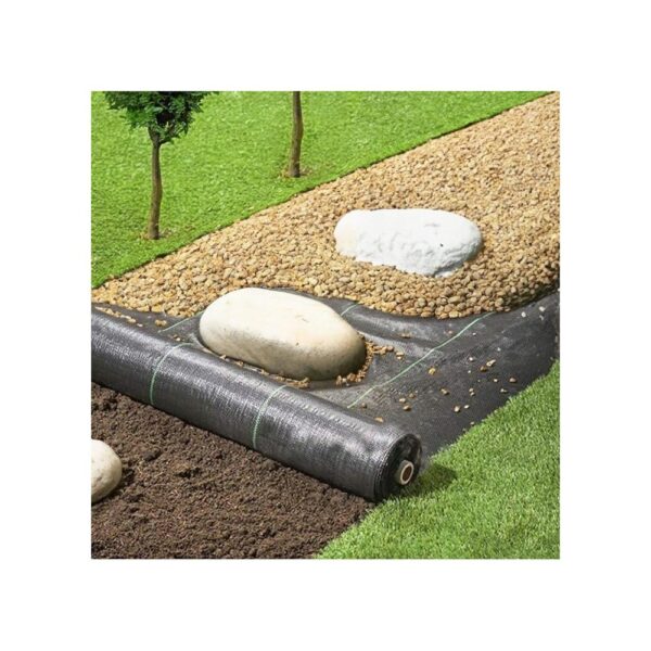 Folie agrotextil, mulcire, antiburuieni, filtru UV, 10 x 3.2metri, 90g/m2, negru - imagine 4