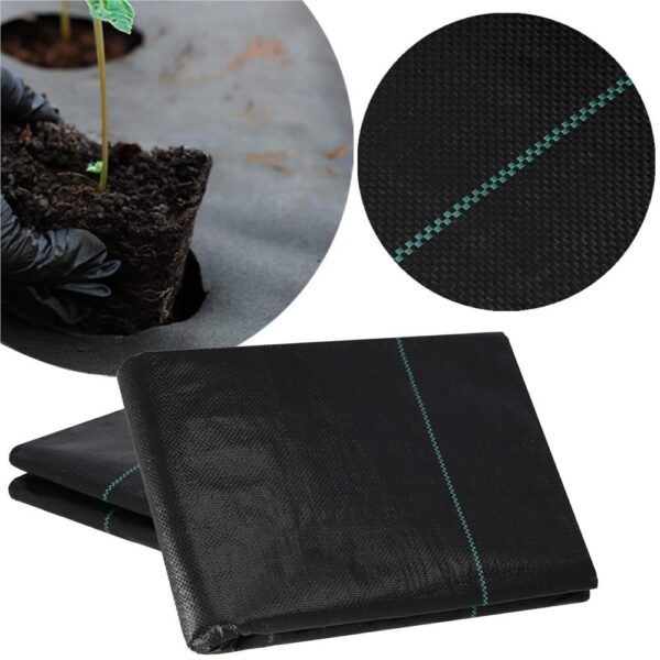 Folie agrotextil, mulcire, antiburuieni, filtru UV, 10 x 3.2metri, 90g/m2, negru - imagine 3