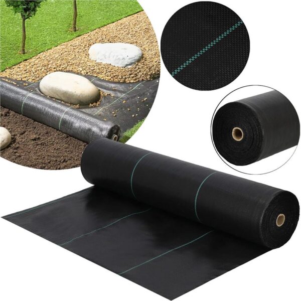 Folie agrotextil, mulcire, antiburuieni, filtru UV, 100 x 0.8metri, 70g/m2, negru - imagine 13