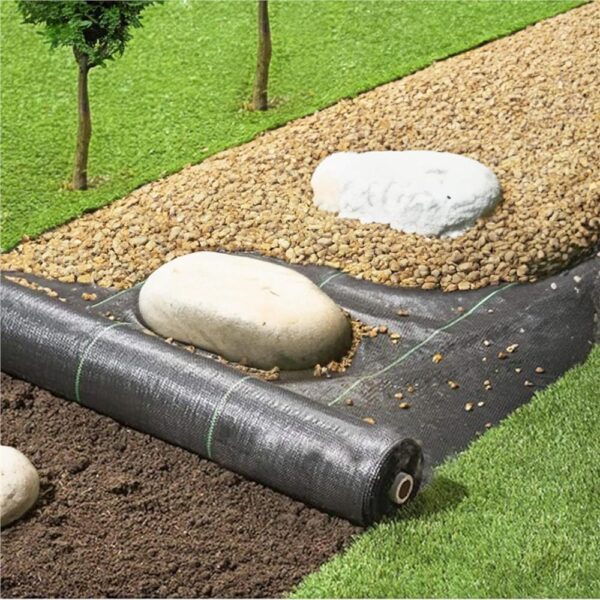 Folie agrotextil, mulcire, antiburuieni, filtru UV, 100 x 0.8metri, 70g/m2, negru - imagine 3