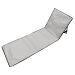 Sezlong de plaja pliabil, spatar cu cadru metalic, reglabil, 150x47 cm, gri