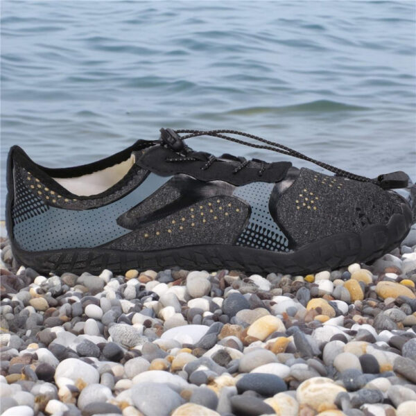 Pantofi plaja si apa, talpa cauciuc antiderapanta, material respirabil, negru, marimea 42 - imagine 5