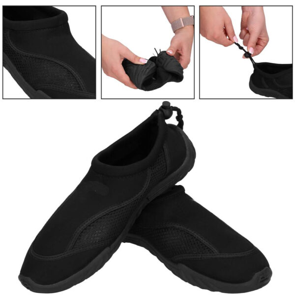 Pantofi apa unisex, material respirabil, talpa EVA antiderapanta, negru, marimea 45 - imagine 8