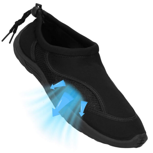 Pantofi apa unisex, material respirabil, talpa EVA antiderapanta, negru, marimea 45 - imagine 7