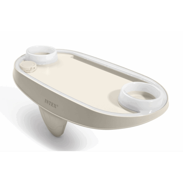 Suport pentru bauturi si telefon Intex 28520, 45x26x16 cm, PVC, cu iluminare LED, bej - imagine 10