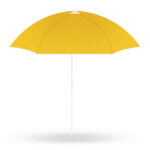 Umbrela de plaja pliabila cu protectie UV si inaltime reglabila, diametru 150 cm, galben
