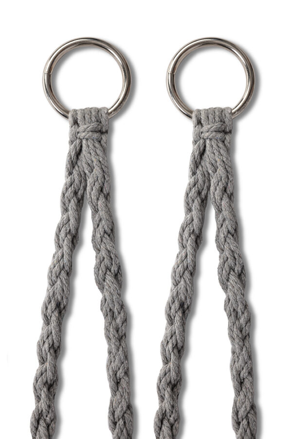 Scaun rotund tip leagan suspendat cu perna Confort Plus, casa sau gradina, gri - imagine 4