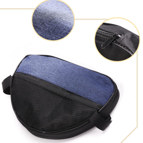 Tricicleta 3in1 105x52x94 cm, cu sezut rotativ 360°, roti fara aer, copertina reglabila, bleumarin - imagine 17