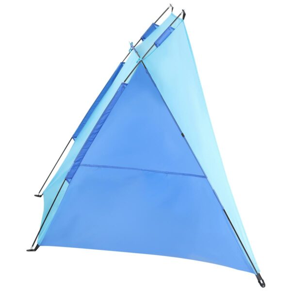 Cort plaja pentru 2 persoane, cu protectie UV si podea izolanta, 200x120x120 cm, albastru - imagine 3