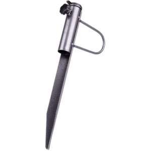 Suport metalic pentru umbrela de plaja sau gradina, cu infigere in sol, diametru tije 25–35 mm, 42 cm