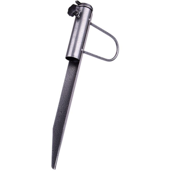Suport metalic pentru umbrela de plaja sau gradina, cu infigere in sol, diametru tije 25–35 mm, 42 cm