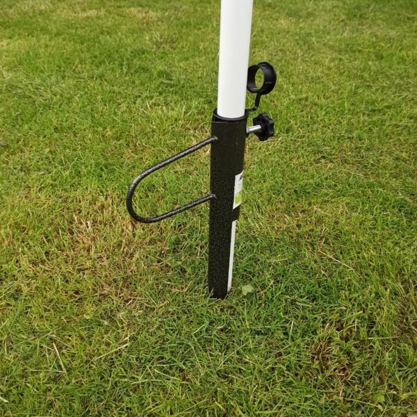 Suport metalic pentru umbrela de plaja sau gradina, cu infigere in sol, diametru tije 25–35 mm, 42 cm - imagine 7