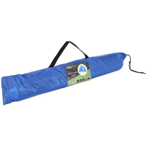 Cort plaja pentru 2 persoane, cu protectie UV si podea izolanta, 200x120x120 cm, albastru si gri - imagine 5