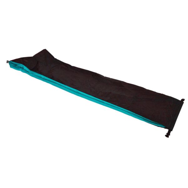 Saltea gonflabila pentru plaja cu pliere rapida, maxim 180kg, 180x70x50 cm, albastru si negru - imagine 3
