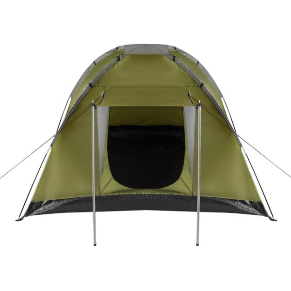 Cort camping 4 persoane, impermeabil 3000 mm, 200x200x115 cm, plasa insecte, verde - imagine 3