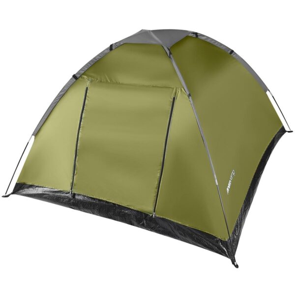 Cort camping 4 persoane, impermeabil 3000 mm, 200x200x115 cm, plasa insecte, verde - imagine 4