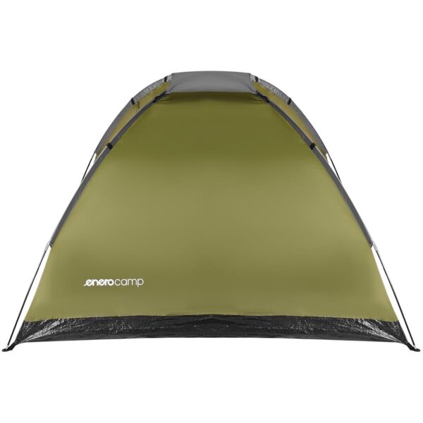 Cort camping 4 persoane, impermeabil 3000 mm, 200x200x115 cm, plasa insecte, verde - imagine 6
