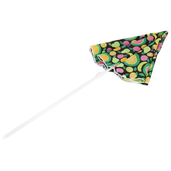 Umbrela de plaja 160 cm cu structura metalica, inclinare reglabila si husa transport, multicolor - imagine 7