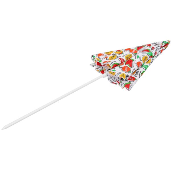 Umbrela plaja 180 cm cu imprimeu fructe, structura otel, reglabila pe inaltime si inclinare, multicolor - imagine 11