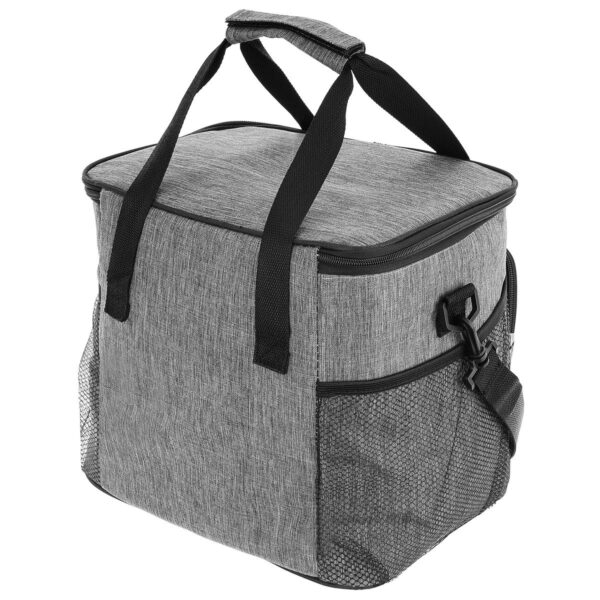 Geanta termica 28L, cu curea ajustabila si 3 buzunare, 37x29x29 cm, gri - imagine 4