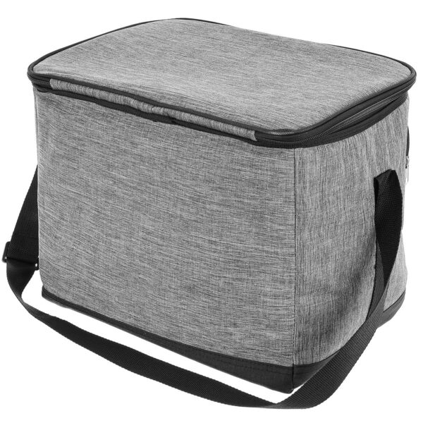 Geanta termica 25L cu buzunare frontale, strat interior PEVA si curea reglabila, 34x24x30 cm, gri - imagine 4