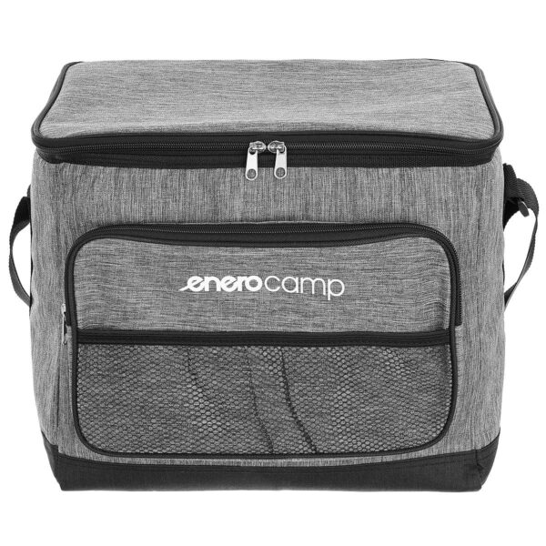 Geanta termica 25L cu buzunare frontale, strat interior PEVA si curea reglabila, 34x24x30 cm, gri - imagine 6