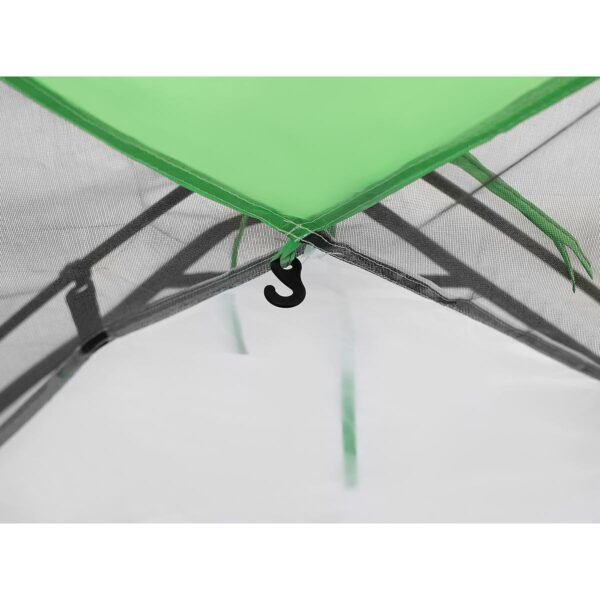 Cort camping 4 persoane cu antreu, protectie UV, impermeabil 3000 mm, 330x250x105 cm, gri - imagine 6