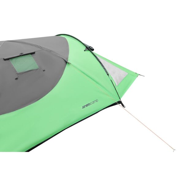 Cort camping 4 persoane cu antreu, protectie UV, impermeabil 3000 mm, 330x250x105 cm, gri - imagine 10