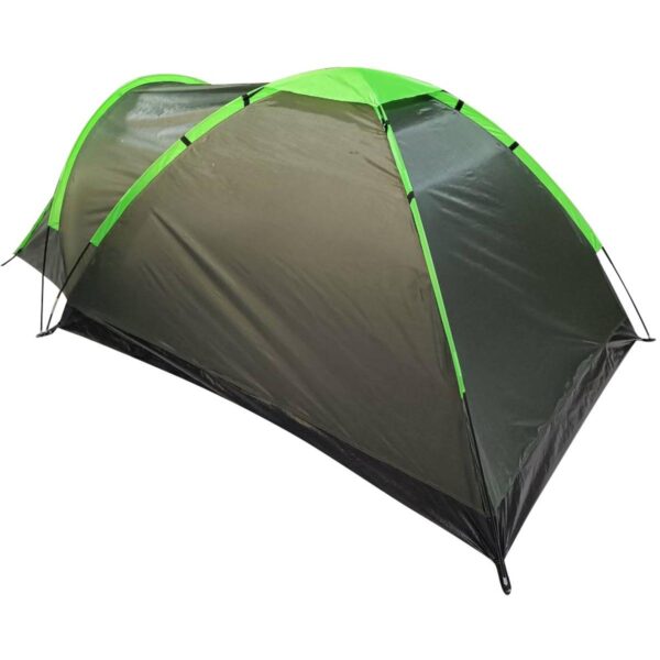 Cort camping 2 persoane cu veranda, impermeabil 3000 mm, 275x150x105 cm, verde - imagine 4
