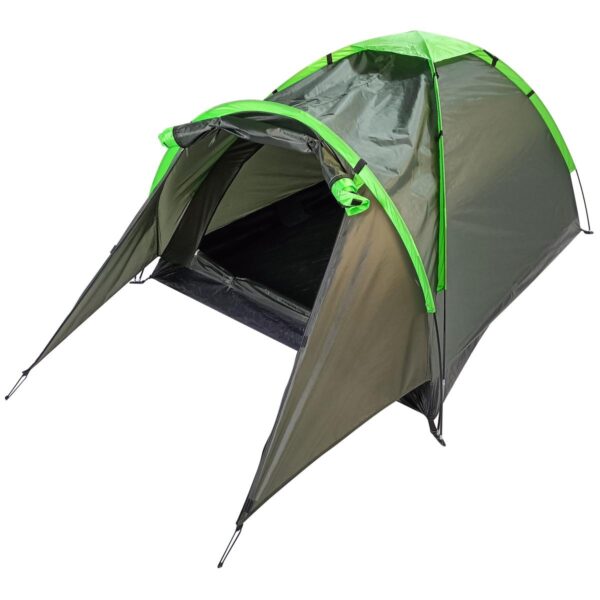 Cort camping 2 persoane cu veranda, impermeabil 3000 mm, 275x150x105 cm, verde - imagine 8