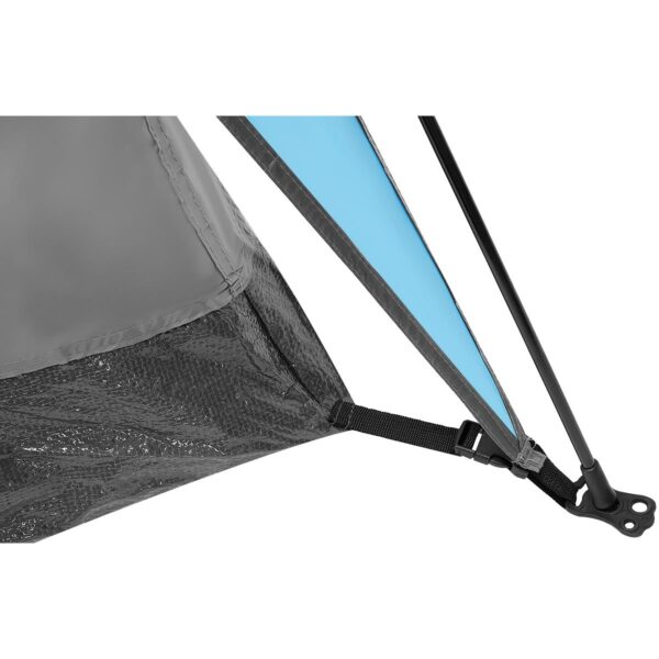 Cort camping 3 persoane, automat cu sistem pop-up, 2 intrari, 2000 mm, 210x180x140 cm, albastru - imagine 4