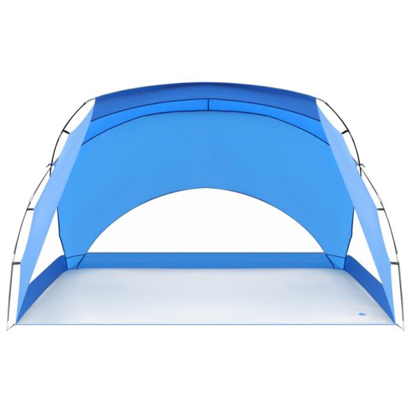 Cort plaja pentru 4 persoane, cu podea, protectie UV, 273x195x177 cm, albastru - imagine 8