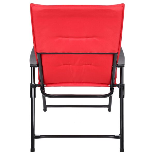 Scaun pliabil de gradina cu perna, structura metalica, 59x66x90 cm, rosu - imagine 6