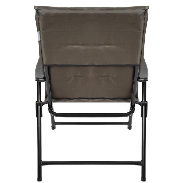 Scaun pliabil de gradina cu perna, structura metalica, 59x66x90 cm, maro - imagine 6
