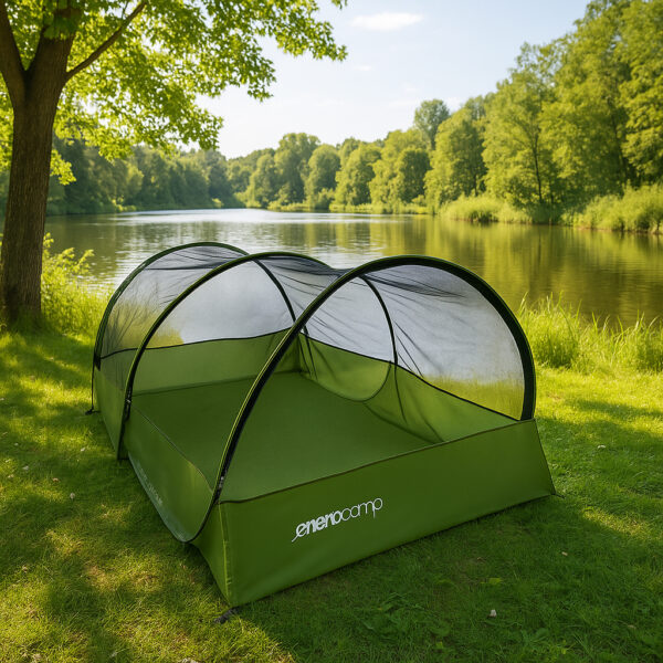 Cort cu plasa anti-insecte autoexpandabil, pentru plaja sau camping, 190x120x95 cm, verde - imagine 12