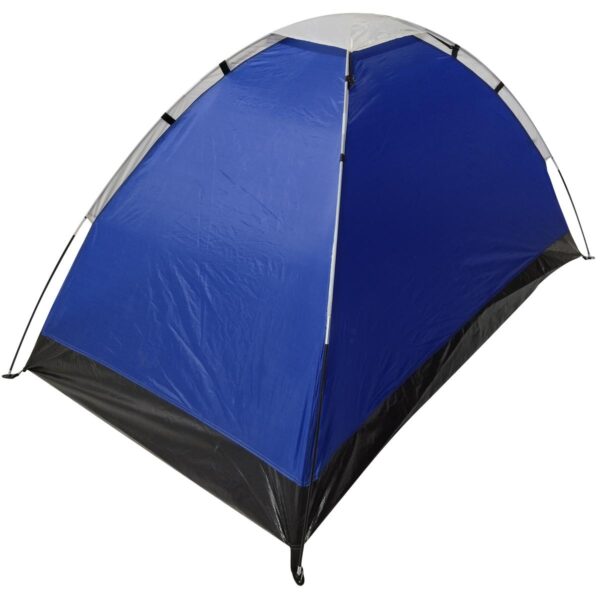 Cort usor de camping 2 persoane, cu plasa tantari, 200x120x100 cm, albastru - imagine 2