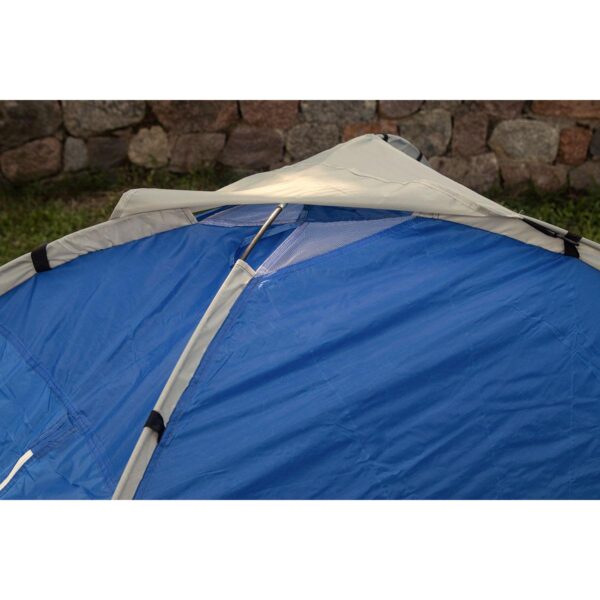 Cort usor de camping 2 persoane, cu plasa tantari, 200x120x100 cm, albastru - imagine 5