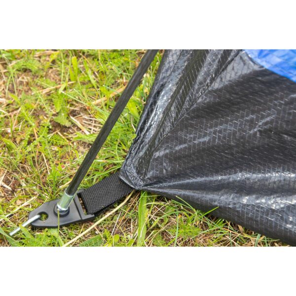 Cort usor de camping 2 persoane, cu plasa tantari, 200x120x100 cm, albastru - imagine 7