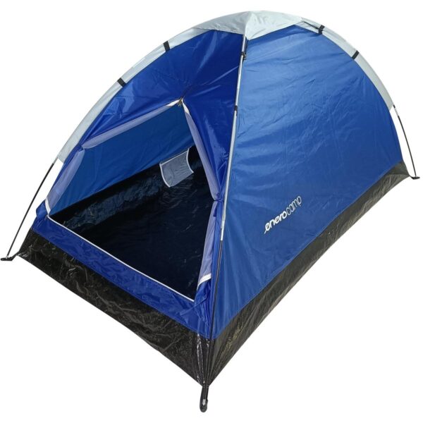 Cort usor de camping 2 persoane, cu plasa tantari, 200x120x100 cm, albastru - imagine 8