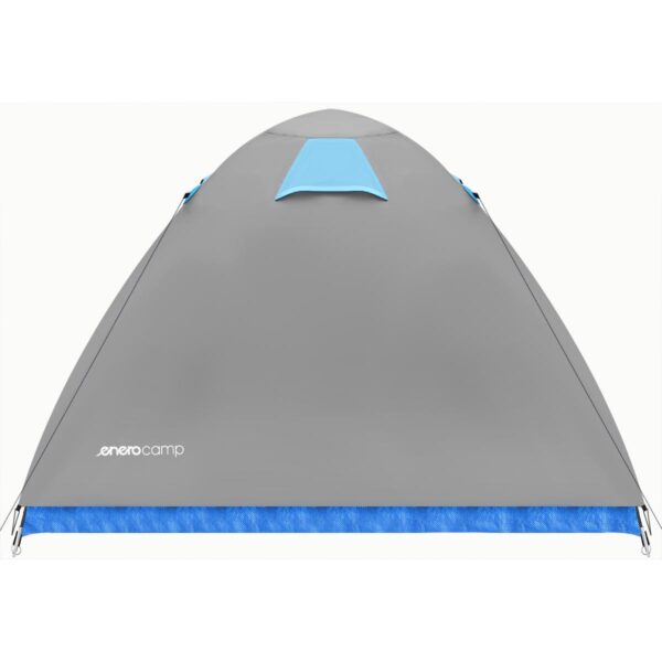 Cort camping iglu, 4 persoane, impermeabil, plasa anti-insecte, 240x210x130 cm, gri - imagine 5