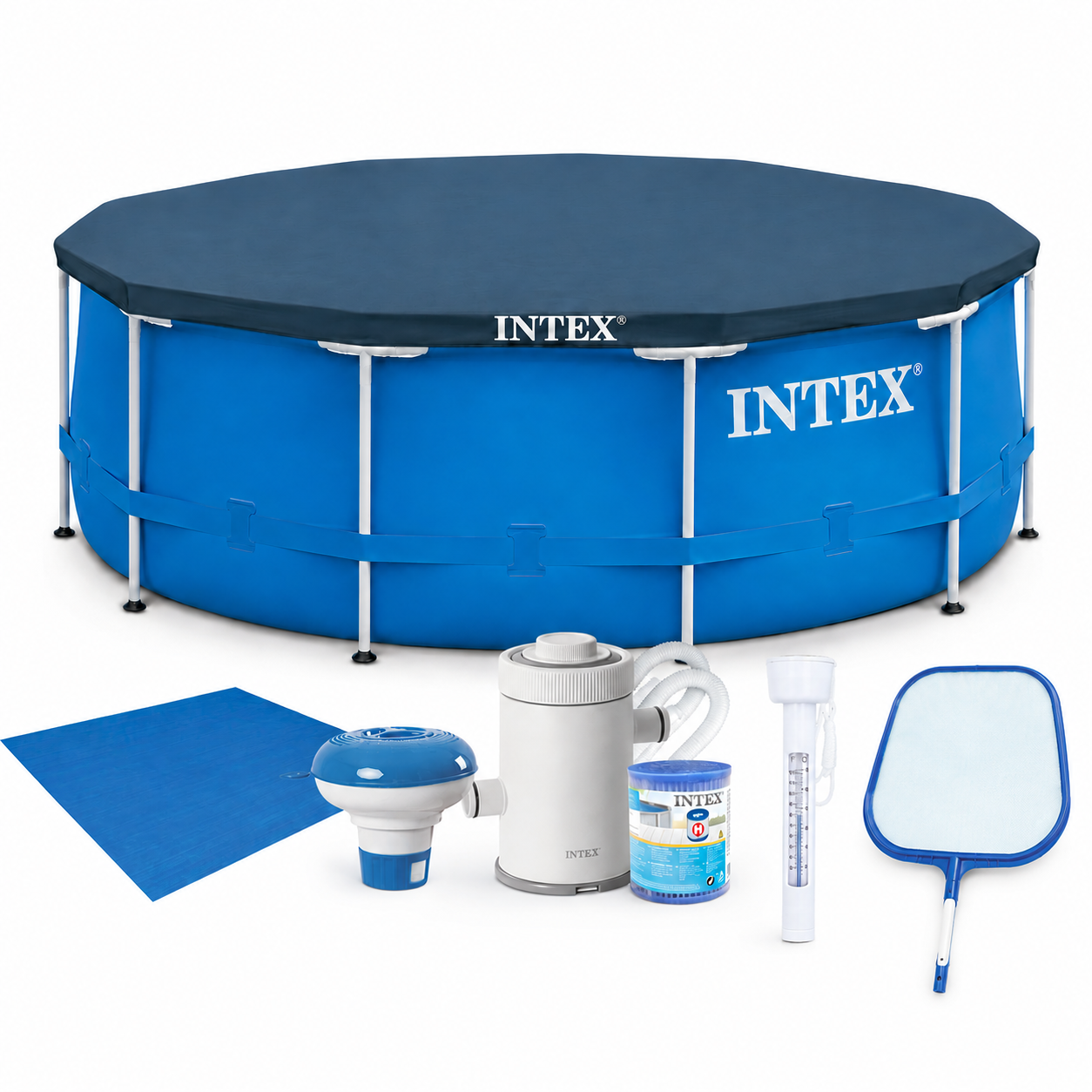 Piscina cadru metalic Intex 28212NP, 366×76 cm, 6.500 litri, cu toate accesoriile