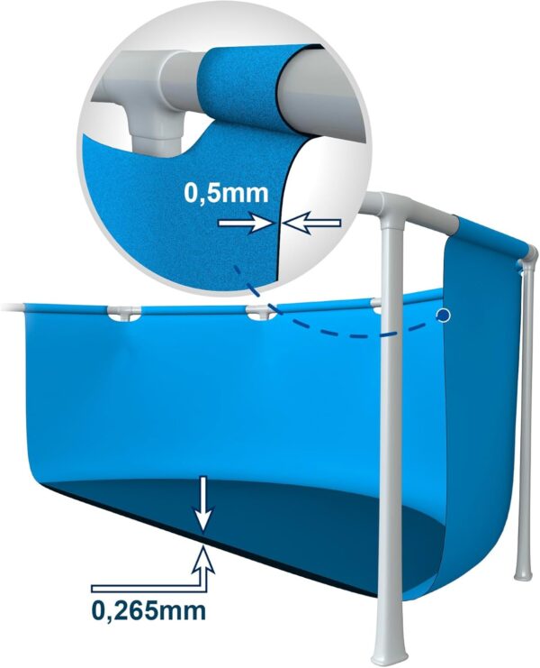 Piscina rotunda Intex cadru metalic 28205NP, 244x51 cm - imagine 3
