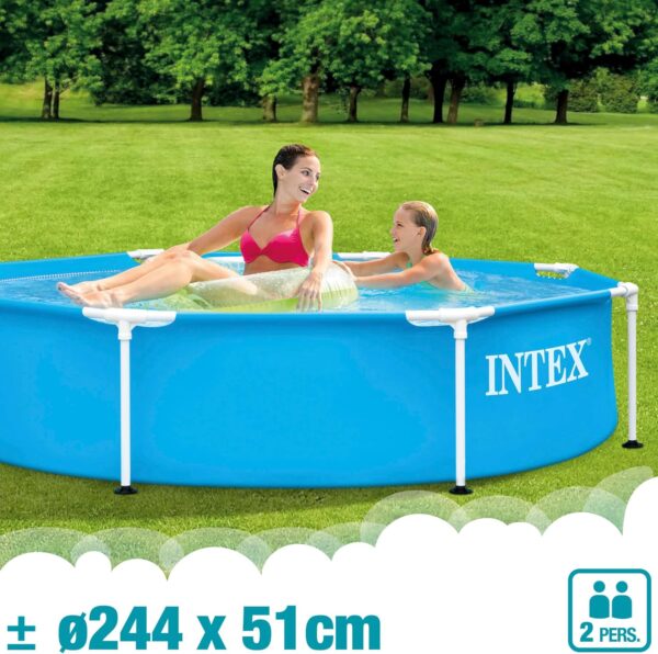 Piscina rotunda Intex cadru metalic 28205NP, 244x51 cm - imagine 4