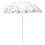 Umbrela de plaja 160 cm cu structura metalica, inclinare reglabila, husa transport, multicolor