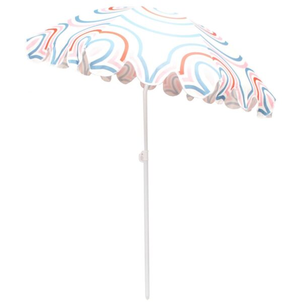 Umbrela de plaja 160 cm cu structura metalica, inclinare reglabila, husa transport, multicolor - imagine 2