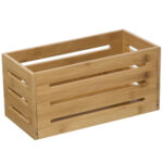 Cos depozitare 5Five din bambus masiv, 15x31x15 cm, natur