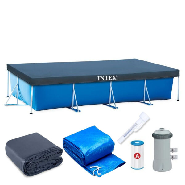 Piscina cadru metalic Intex 28274NP, 450x220x84 cm, 7.100 litri, cu toate accesoriile
