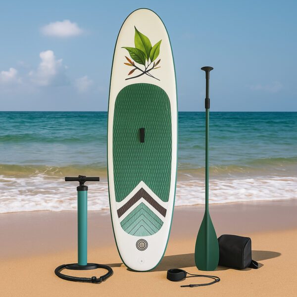 Placa Stand up paddle SUP gonflabila cu vasla, pompa si accesorii, 320x80x19 cm, 150 kg, alb - imagine 17