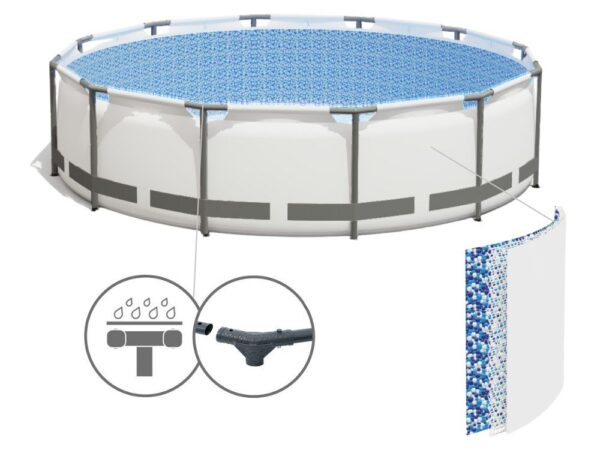 Piscina rotunda cadru metalic Bestway, Steel Pro MAX, 457 x 107 cm, cu toate accesoriile - imagine 3
