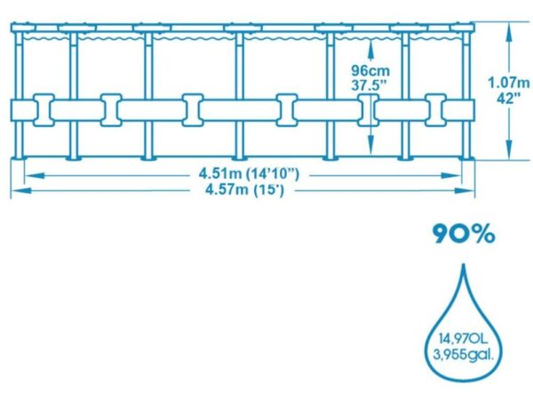 Piscina rotunda cadru metalic Bestway, Steel Pro MAX, 457 x 107 cm, cu toate accesoriile - imagine 5